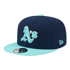 Athletics New Era Two-Tone Color Pack 9FIFTY Snapback Hat - Navy/Turquoise Hats