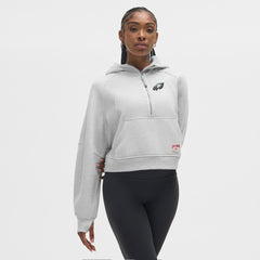 Philadelphia Eagles lululemon Women's Scuba Oversized Half-Zip Hoodie Heathered Core Ultra Light Grey