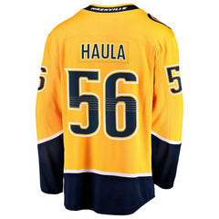 NHL Erik Haula Nashville Predators Fanatics Home Breakaway Jersey - Gold