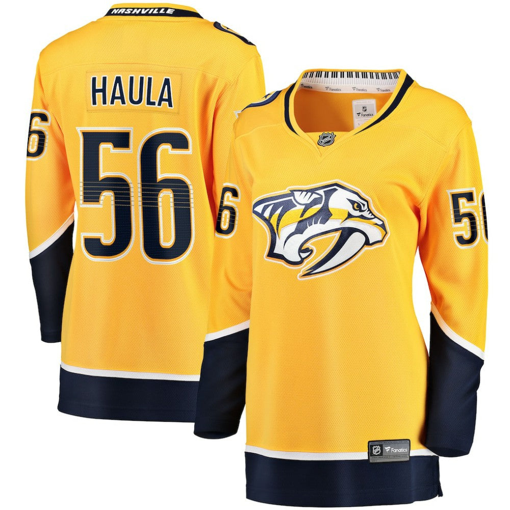 NHL Erik Haula Nashville Predators Fanatics Women's Home Breakaway Player Jersey - Gold