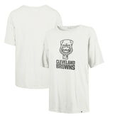 Cleveland Browns '47 Women's Dawg Pound XL Premier Sadie Oversized T-Shirt Cream
