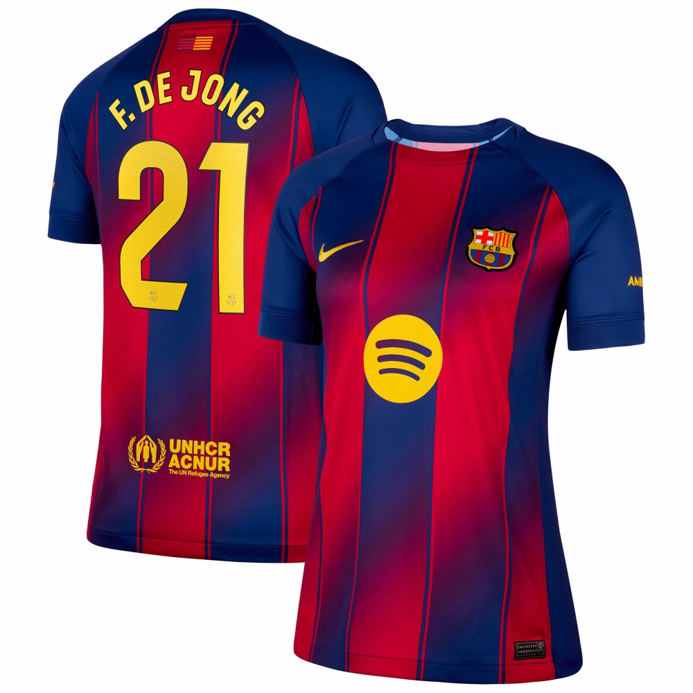 Frenkie de Jong Barcelona Women's 2025/26 Home Replica Jersey Navy sale