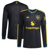 Manchester United 2025/26 Third Replica Long Sleeve Jersey Black