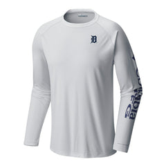 Detroit Tigers Columbia Terminal Tackle Long Sleeve Shirt - White