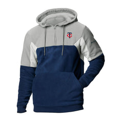 Minnesota Twins Columbia Men's Lodge Fleece Quarter-Zip Hoodie - Navy Hoodies