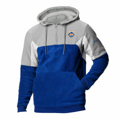 New York Mets Columbia Men's Lodge Fleece Quarter-Zip Hoodie - Royal Hoodies