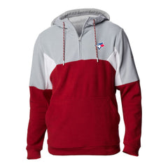Toronto Blue Jays Columbia Men's Lodge Fleece Quarter-Zip Hoodie - Red Hoodies