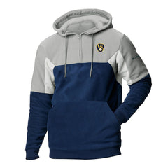 Milwaukee Brewers Columbia Lodge Fleece Quarter-Zip Hoodie - Navy Hoodies