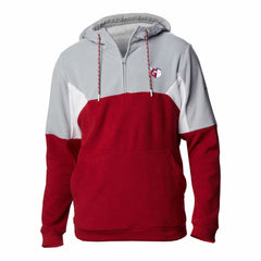 Cleveland Guardians Columbia Men's Lodge Fleece Quarter-Zip Hoodie - Red Hoodies