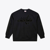 NHL Washington Capitals Mitchell & Ness Phantom Fleece Crew Neck Sweatshirt - Black