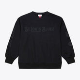 NHL St. Louis Blues Mitchell & Ness Phantom Fleece Crew Neck Sweatshirt - Black
