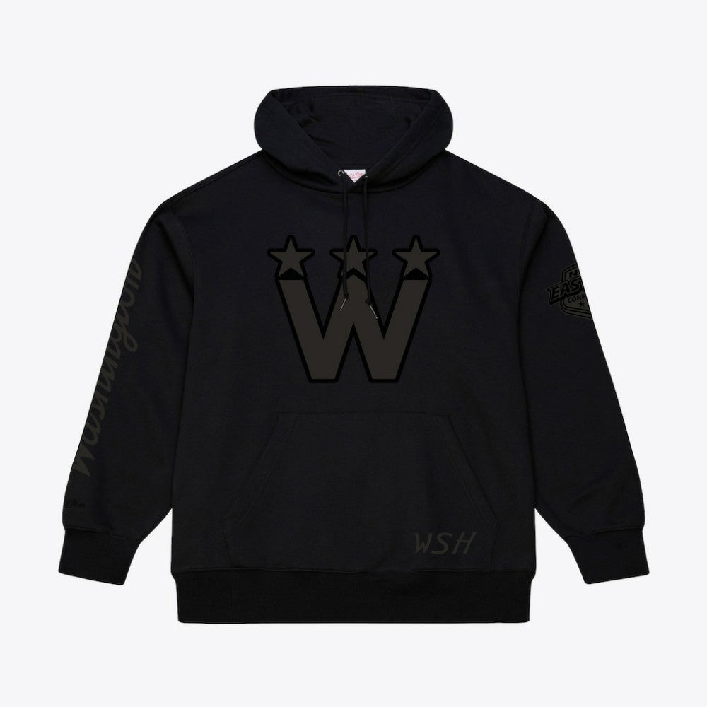 NHL Washington Capitals Mitchell & Ness Phantom Fleece Hoodie - Black