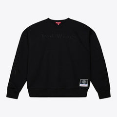 NHL Detroit Red Wings Mitchell & Ness Unisex Phantom Fleece Crew Neck Sweatshirt - Black