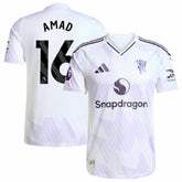Amad Diallo Manchester United 2025/26 Away Player Jersey White