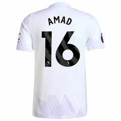 Amad Diallo Manchester United 2025/26 Away Player Jersey White