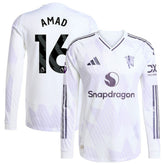 Amad Diallo Manchester United 2025/26 Away Long Sleeve Player Jersey White shop