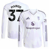 Kobbie Mainoo Manchester United 2025/26 Away Long Sleeve Player Jersey White