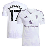 Alejandro Garnacho Manchester United 2025/26 Away Replica Player Jersey White