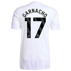 Alejandro Garnacho Manchester United 2025/26 Away Replica Player Jersey White