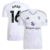 Amad Diallo Manchester United 2025/26 Away Replica Player Jersey White sale