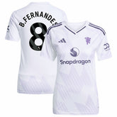 Bruno Fernandes Manchester United Women's 2025/26 Away Replica Player Jersey White