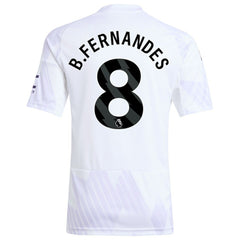 Bruno Fernandes Manchester United Youth 2025/26 Away Replica Player Jersey White