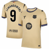 Robert Lewandowski Barcelona 2025/26 Away Stadium Replica Jersey Gold