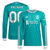 Liverpool 2025/26 Third Long Sleeve Custom Jersey Green shop