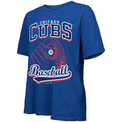 Chicago Cubs Majestic Threads Women's Oversized First Base T-Shirt - Royal T-shirts