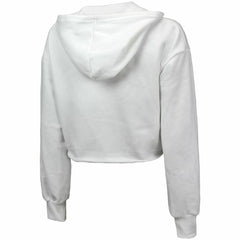 Detroit Tigers Majestic Threads Women's Cropped Have A Field Day Tri-Blend Hoodie - White Hoodies