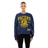 Indiana Pacers Women's Throwback Collection Mineral Wash Crewneck Sweatshirt Navy