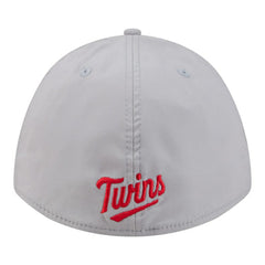 Minnesota Twins New Era Patch 39THIRTY A-Frame M-Crown Perforated Flex Hat - Gray Hats