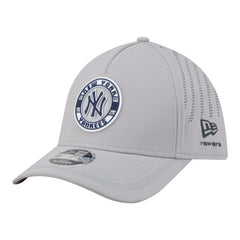 New York Yankees New Era Patch 39THIRTY A-Frame M-Crown Perforated Flex Hat - Gray Hats