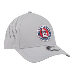 St. Louis Cardinals New Era Patch 39THIRTY A-Frame M-Crown Perforated Flex Hat - Gray Hats