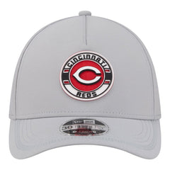 Cincinnati Reds New Era Patch 39THIRTY A-Frame M-Crown Perforated Flex Hat - Gray Hats