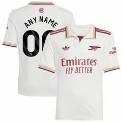 Arsenal Youth 2025/26 Third Replica Custom Jersey White