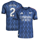 William Saliba Arsenal 2025/26 Away Player Jersey Blue