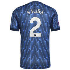 William Saliba Arsenal 2025/26 Away Player Jersey Blue