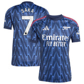 Bukayo Saka Arsenal 2025/26 Away Replica Player Jersey Blue sale