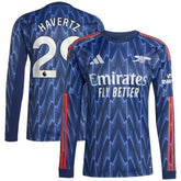 Kai Havertz Arsenal 2025/26 Away Replica Long Sleeve Player Jersey Blue