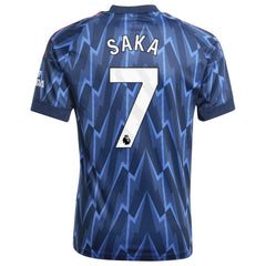 Bukayo Saka Arsenal Youth 2025/26 Away Replica Player Jersey Blue