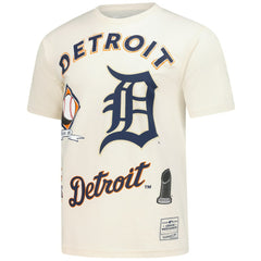 Detroit Tigers Mitchell & Ness Legacy Defined T-Shirt - Cream T-shirts