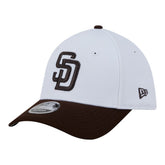 San Diego Padres New Era Youth Baseball 39THIRTY M-Crown Flex Hat - White/Brown Hats