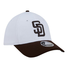 San Diego Padres New Era Youth Baseball 39THIRTY M-Crown Flex Hat - White/Brown Hats