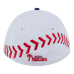 Philadelphia Phillies New Era Youth Baseball 39THIRTY M-Crown Flex Hat - White/Red Hats