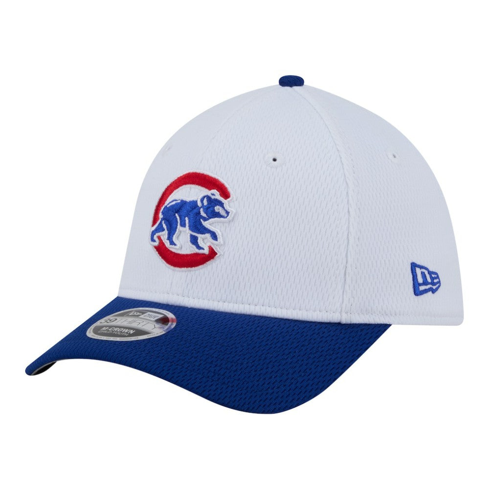 Chicago Cubs New Era Youth Baseball 39THIRTY M-Crown Flex Hat - White/Royal Hats