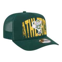 Athletics New Era Youth Logo Fade A-Frame 9FIFTY Snapback Hat - Green Hats