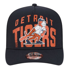 Detroit Tigers New Era Youth Logo Fade A-Frame 9FIFTY Snapback Hat - Navy Hats