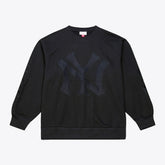 New York Yankees Mitchell & Ness Phantom Fleece Crewneck Sweatshirt - Black Sweatshirts