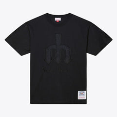 Seattle Mariners Mitchell & Ness Cooperstown Collection Phantom T-Shirt - Black T-shirts
